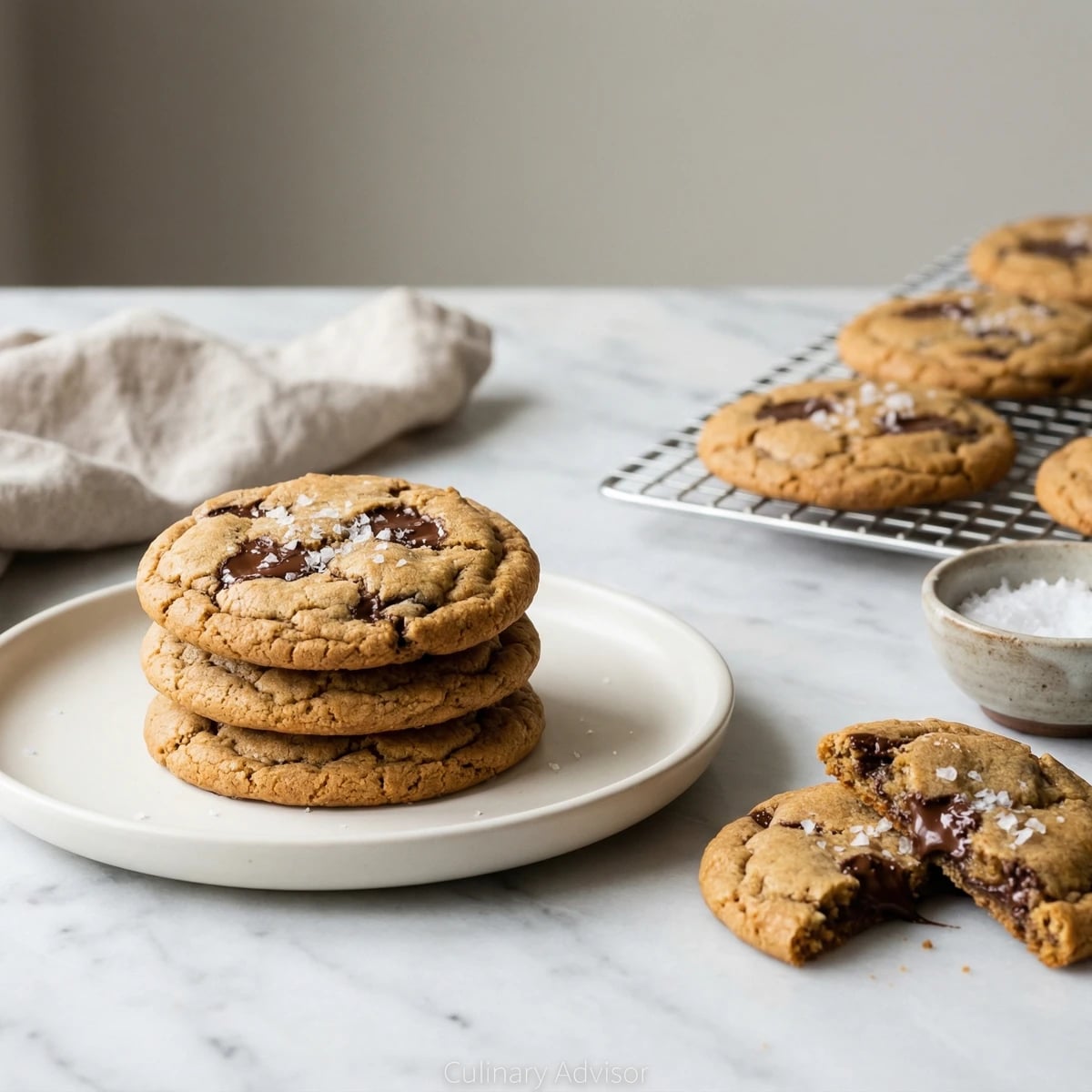 Tahini Chocolate Chip Cookies