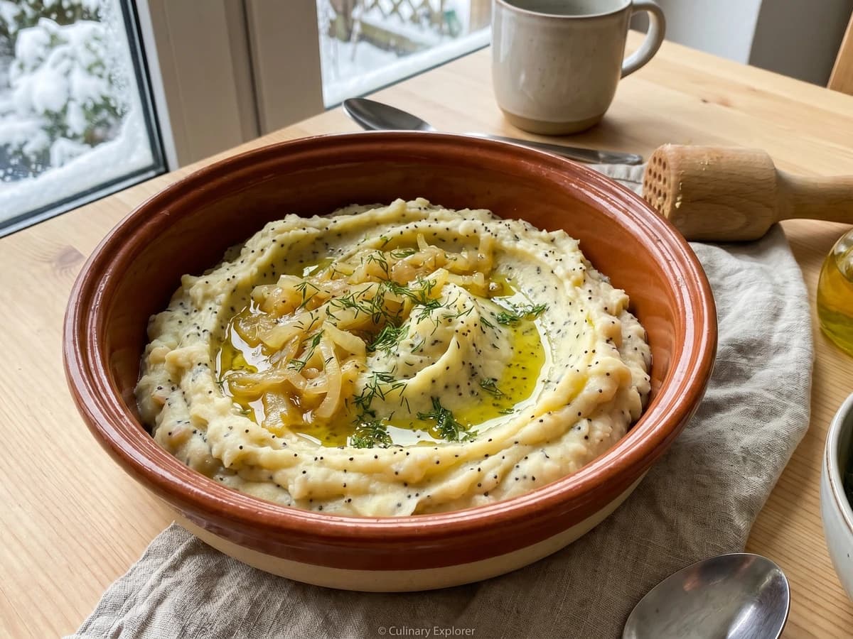 Tovchanka (товчанка, mashed potato and beans with poppy) - Chef Lesia