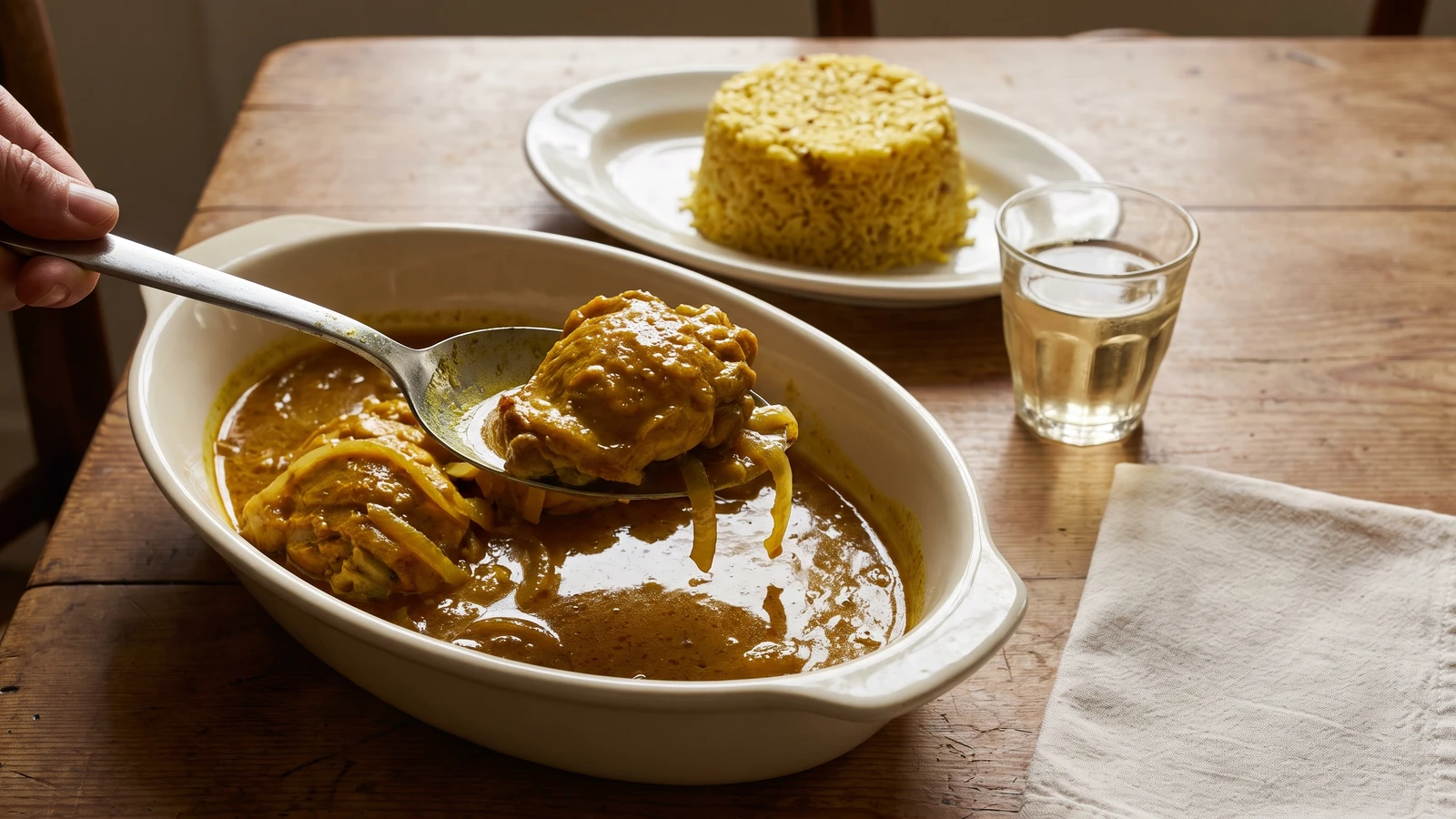 Poulet Sauté à l’Indienne ou Currie de Poulet