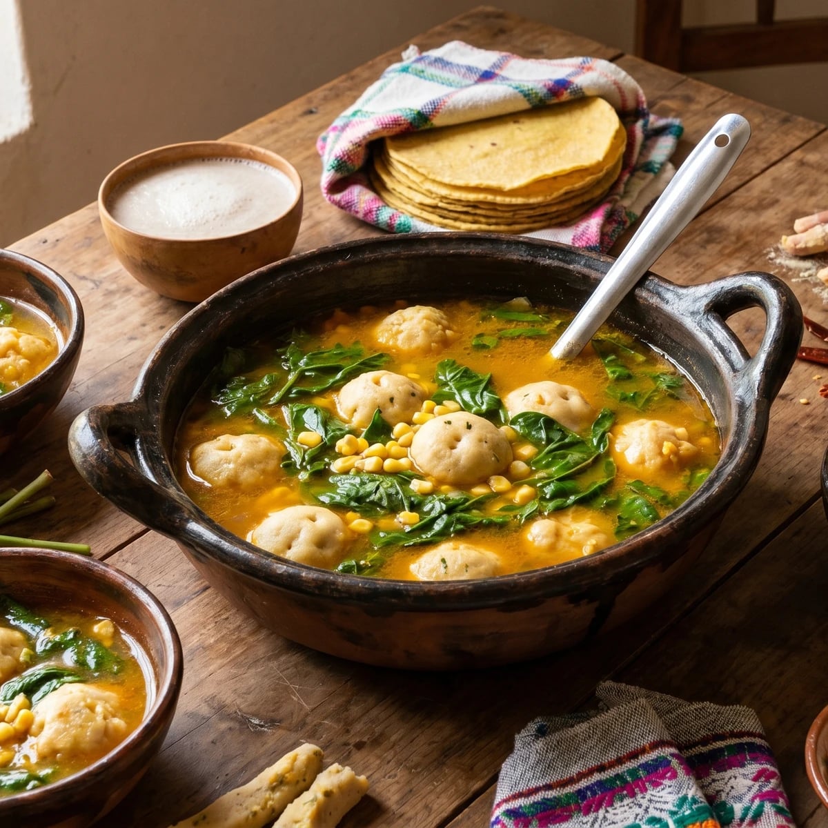 Sopa de Chipilin con Bolitas de Masa