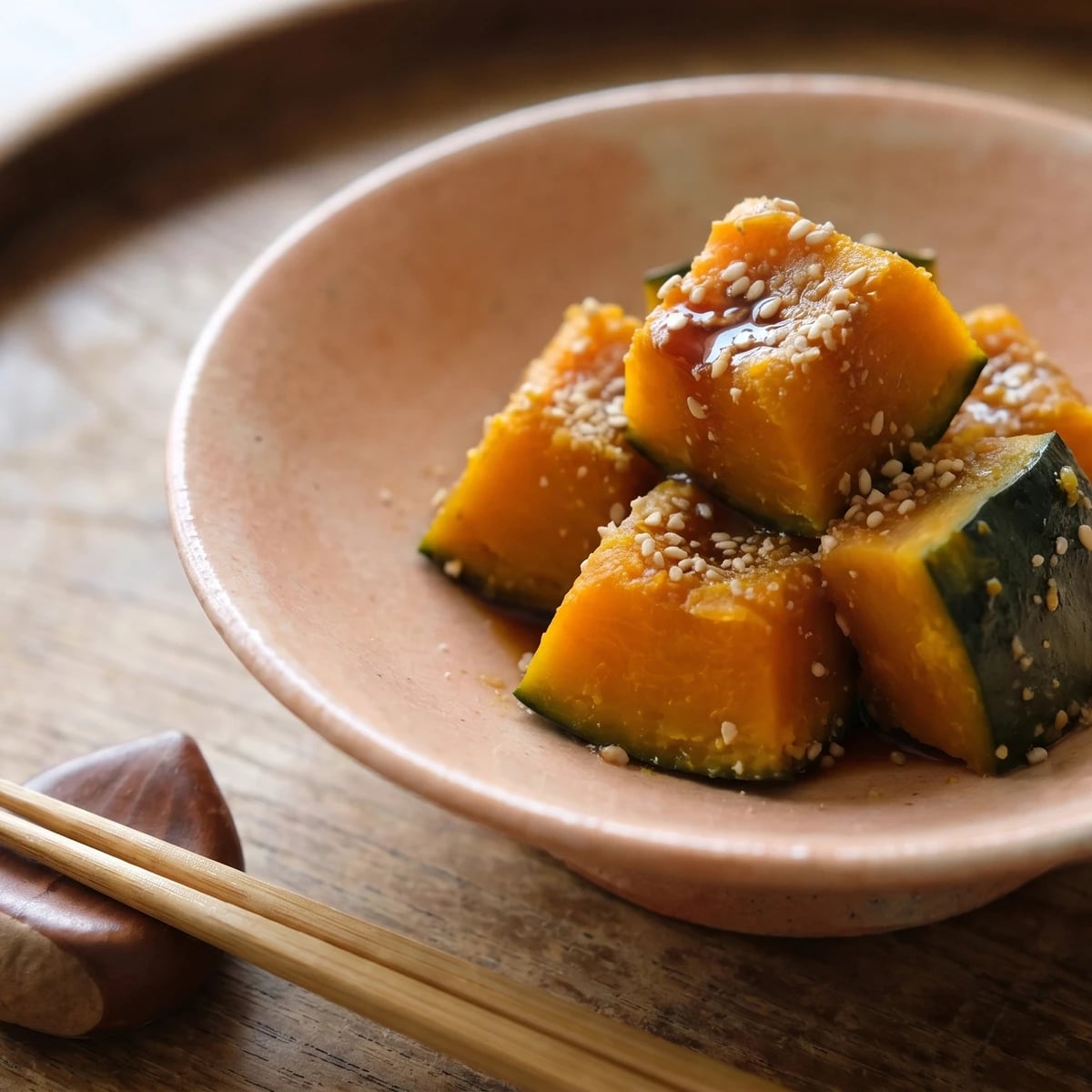 Sesame-Dressed Kabocha (かぼちゃのごま和え, Kabocha no Goma-ae)