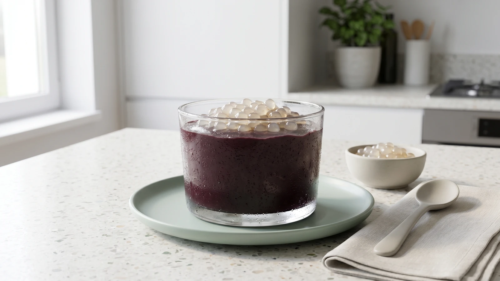 Mousse de Açaí com Tapioca