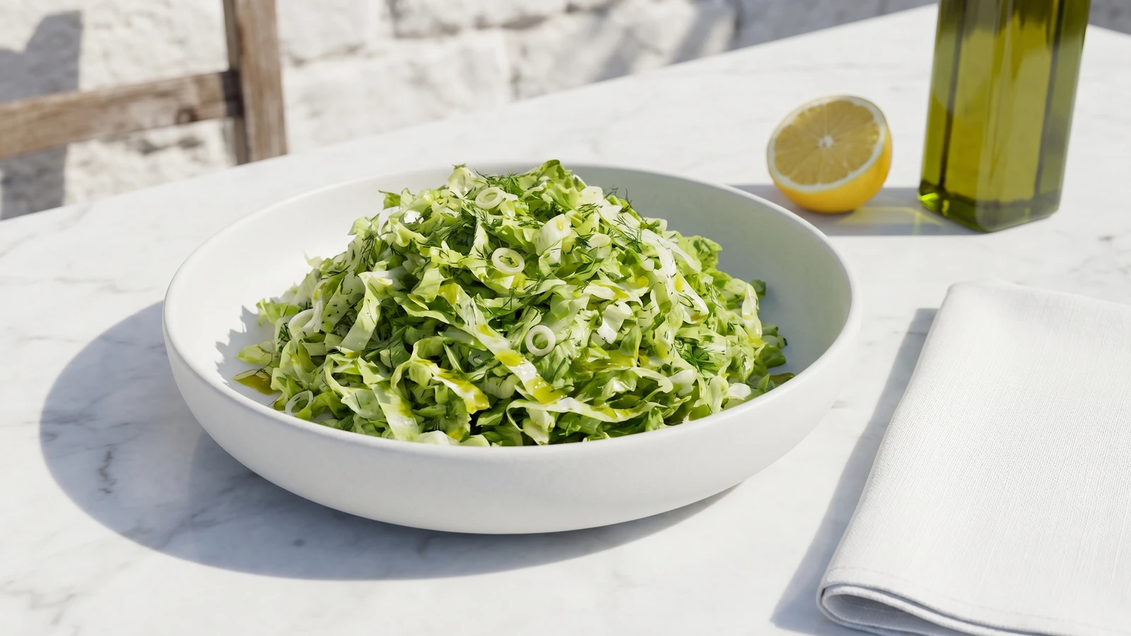 Mainland Greek Maroulosalata (Μαρουλοσαλάτα)