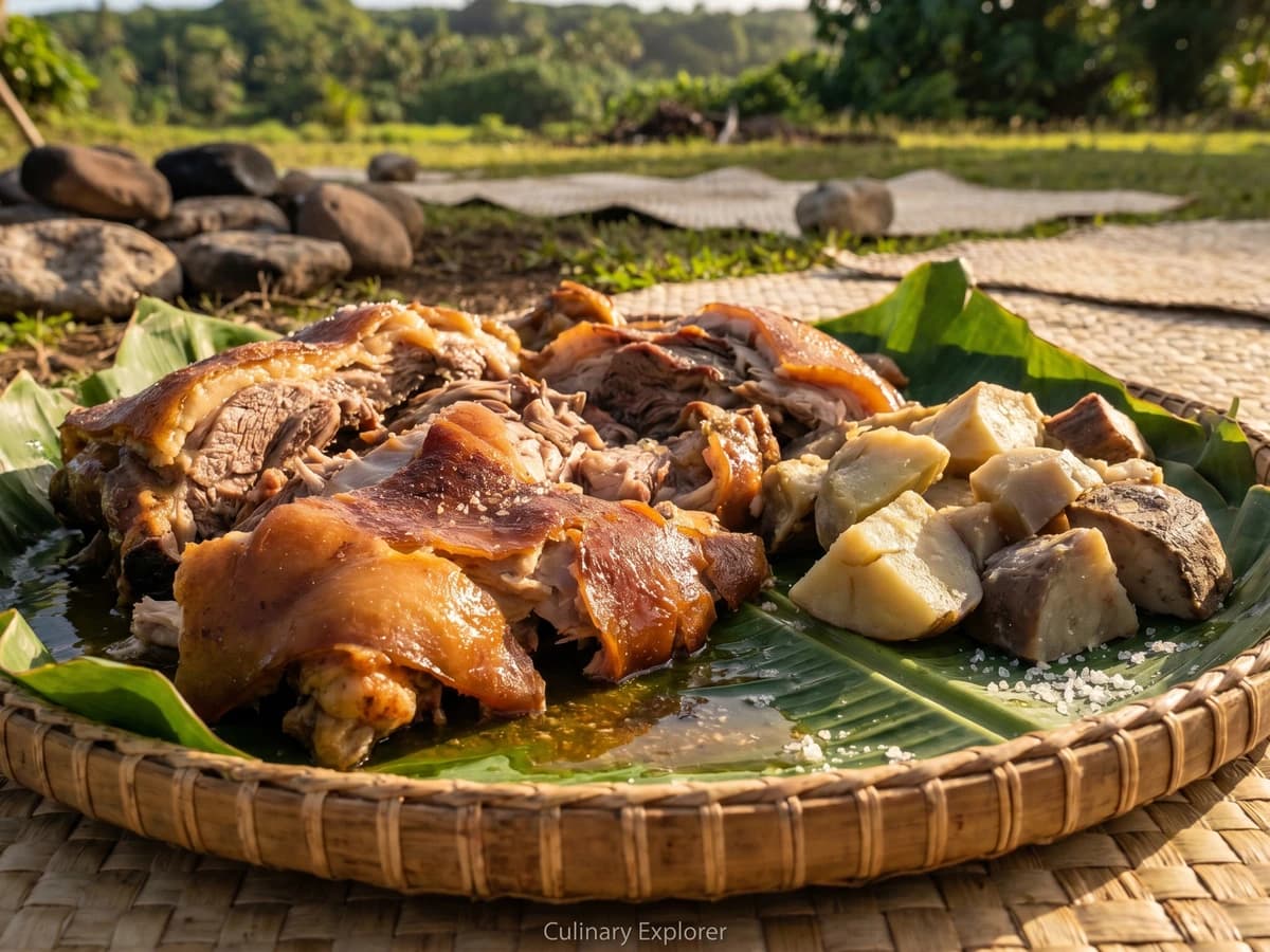 ʻUmu Puaka (Tongan Earth-Oven Pig) - Chef Makoa