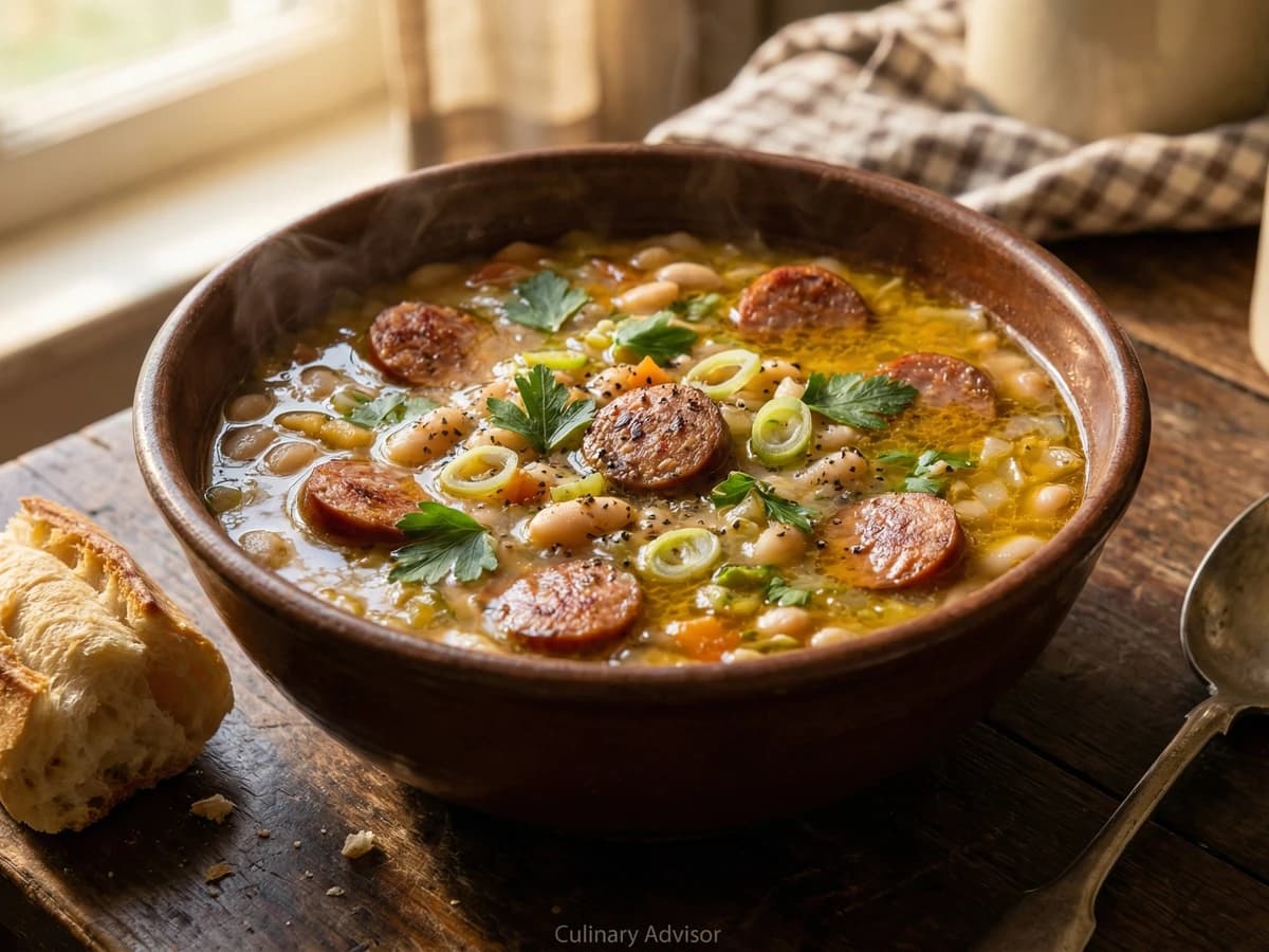 White Bean Soup with Andouille - Chef Remy