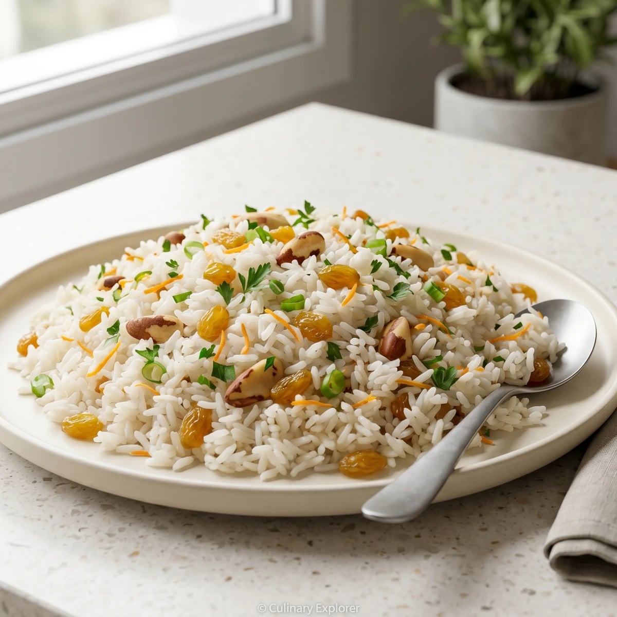 Arroz de Natal com Passas e Nozes