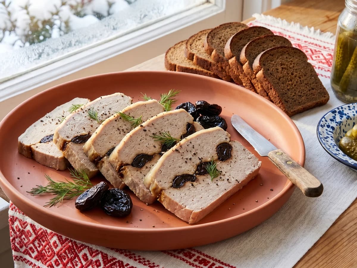 Pashtet z Chornoslyvom (паштет з чорносливом, prune pâté) - Chef Lesia