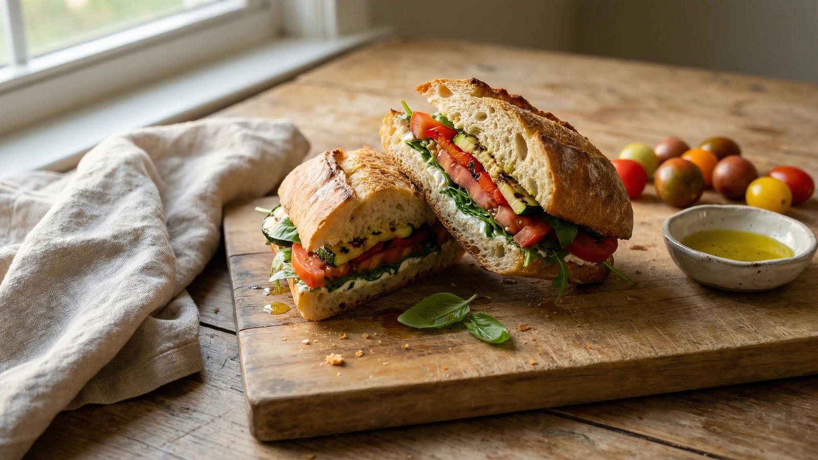 Farmers Market Vegetable Sandwich