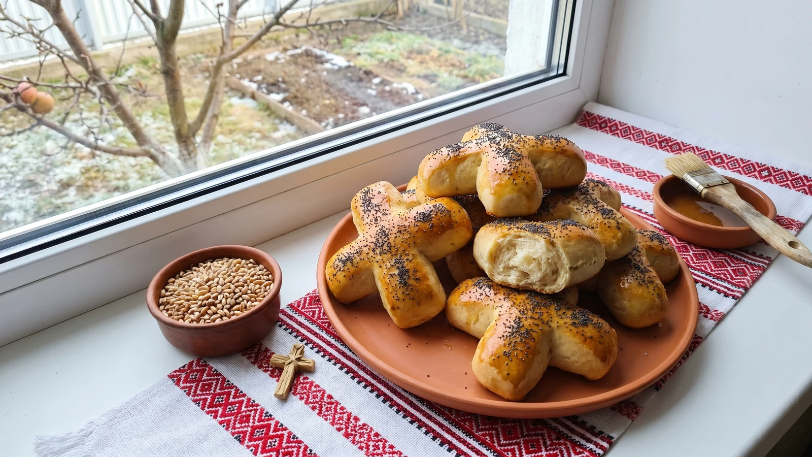 Khresty (хрести, Mid-Lent Cross Bread)