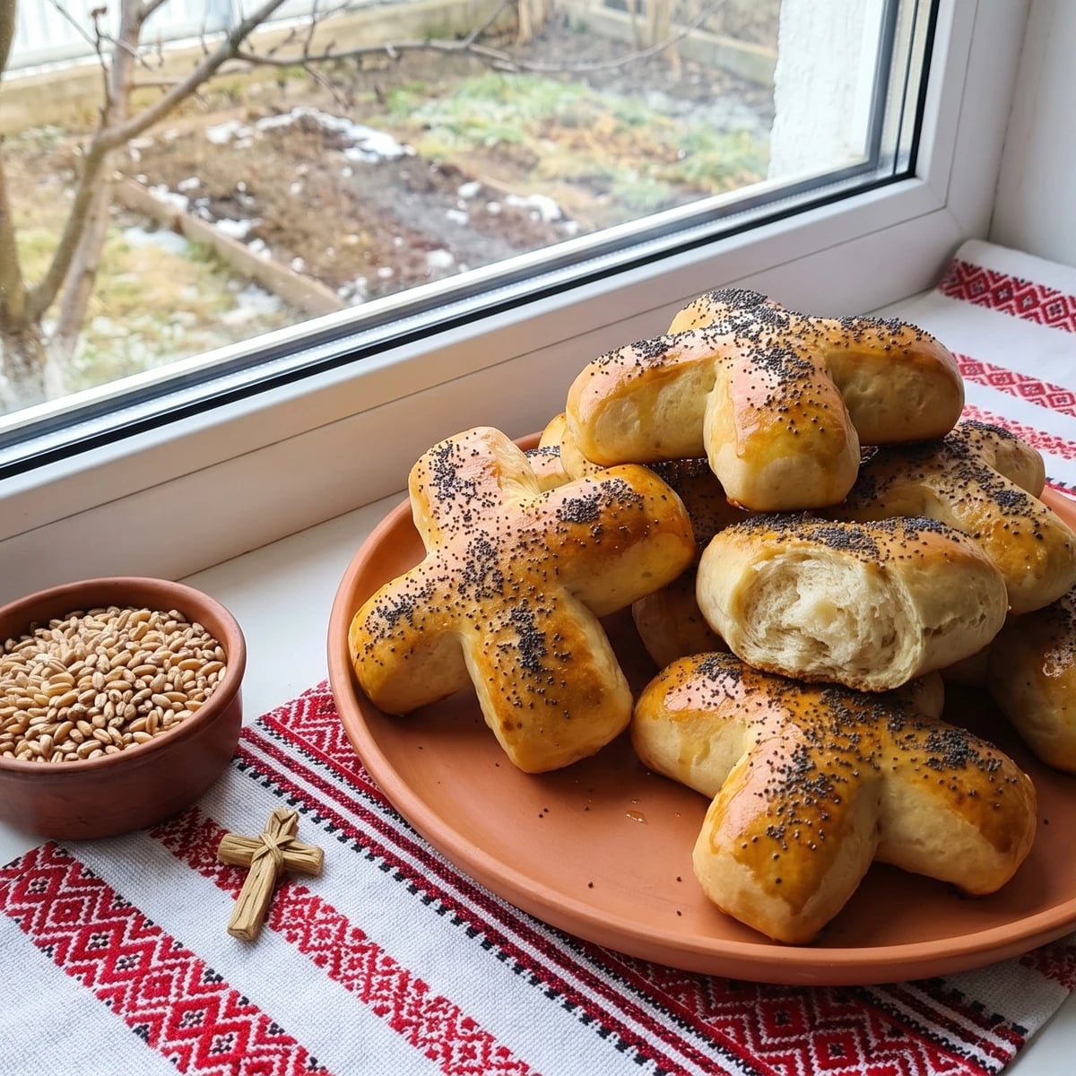 Khresty (хрести, Mid-Lent Cross Bread)