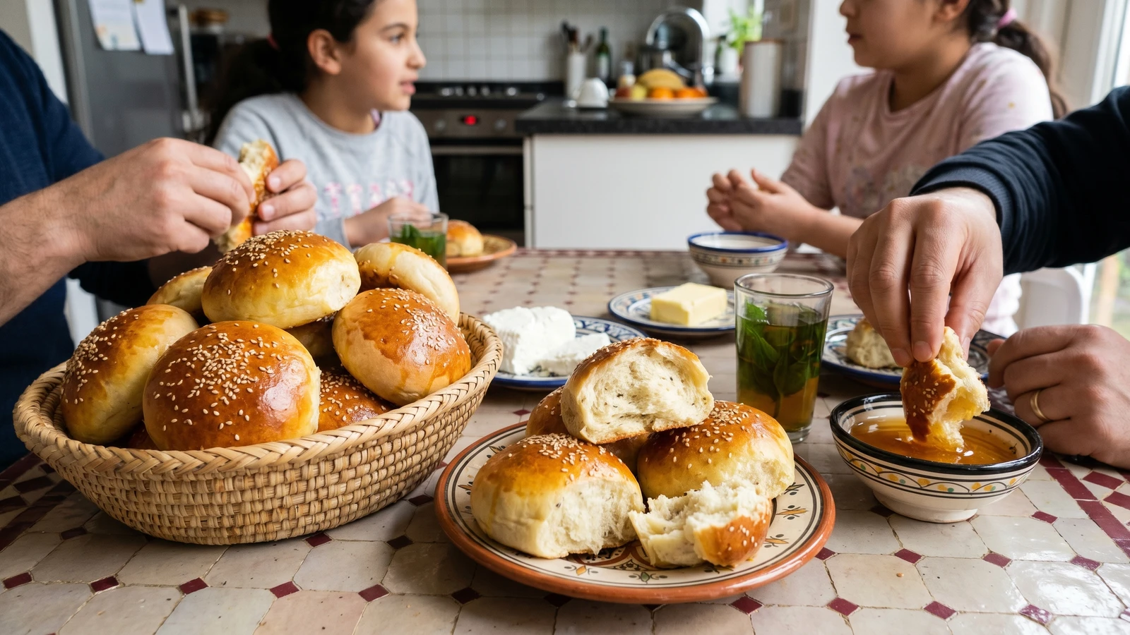 Krachel (Moroccan Anise and Sesame Rolls)
