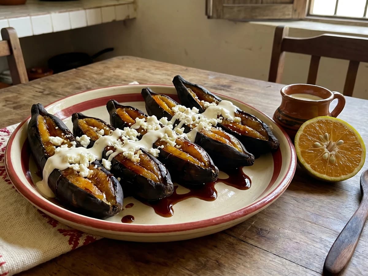 Plátanos al Horno con Naranja Agria - Chef Lupita