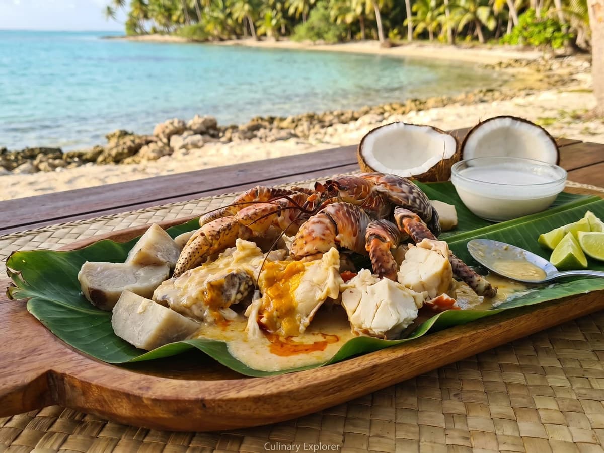 Uga (Tuvaluan and Tokelauan Coconut Crab in Coconut Cream) - Chef Makoa