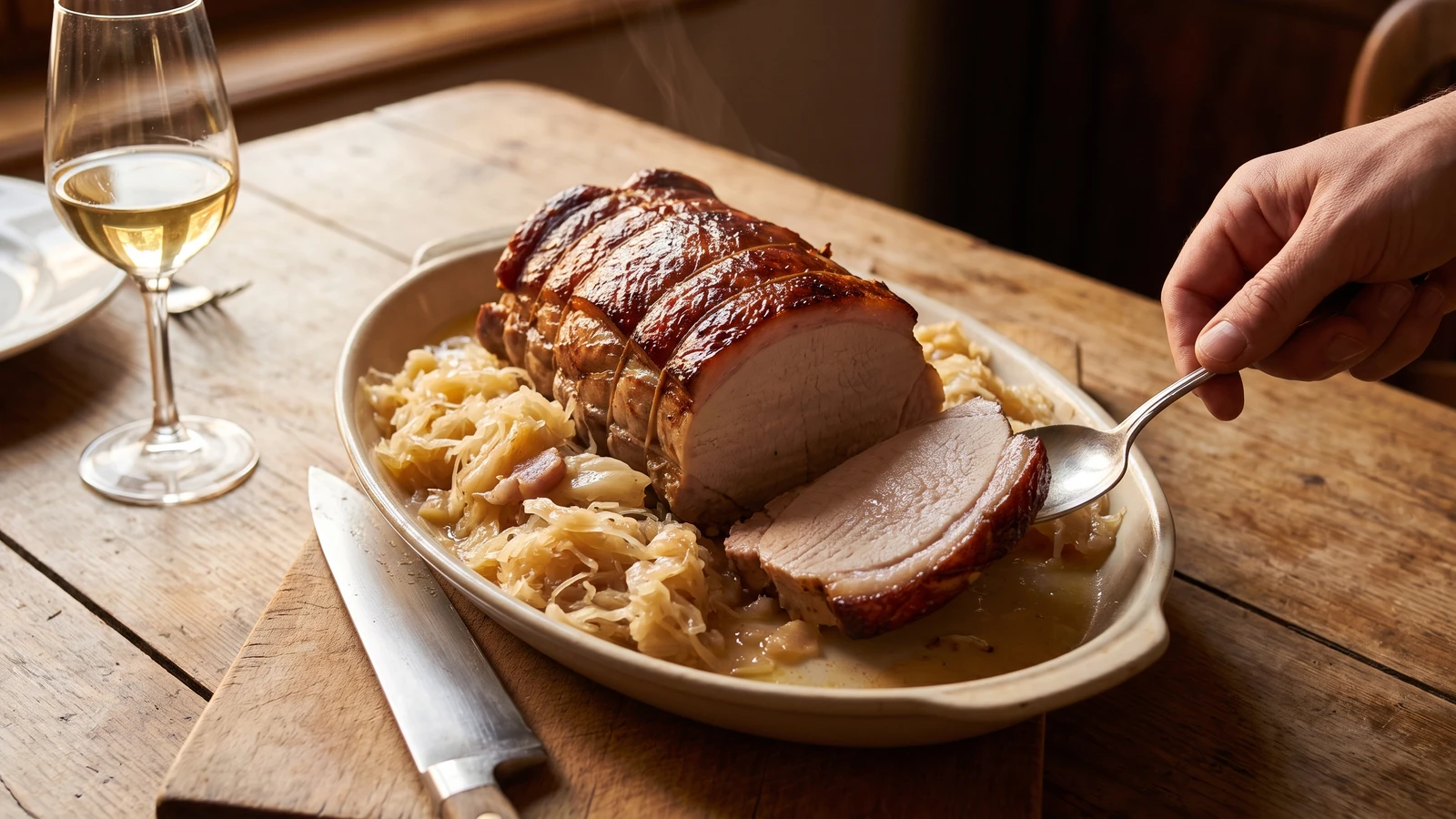 Fresh Neck of Pork à la Choucroûte