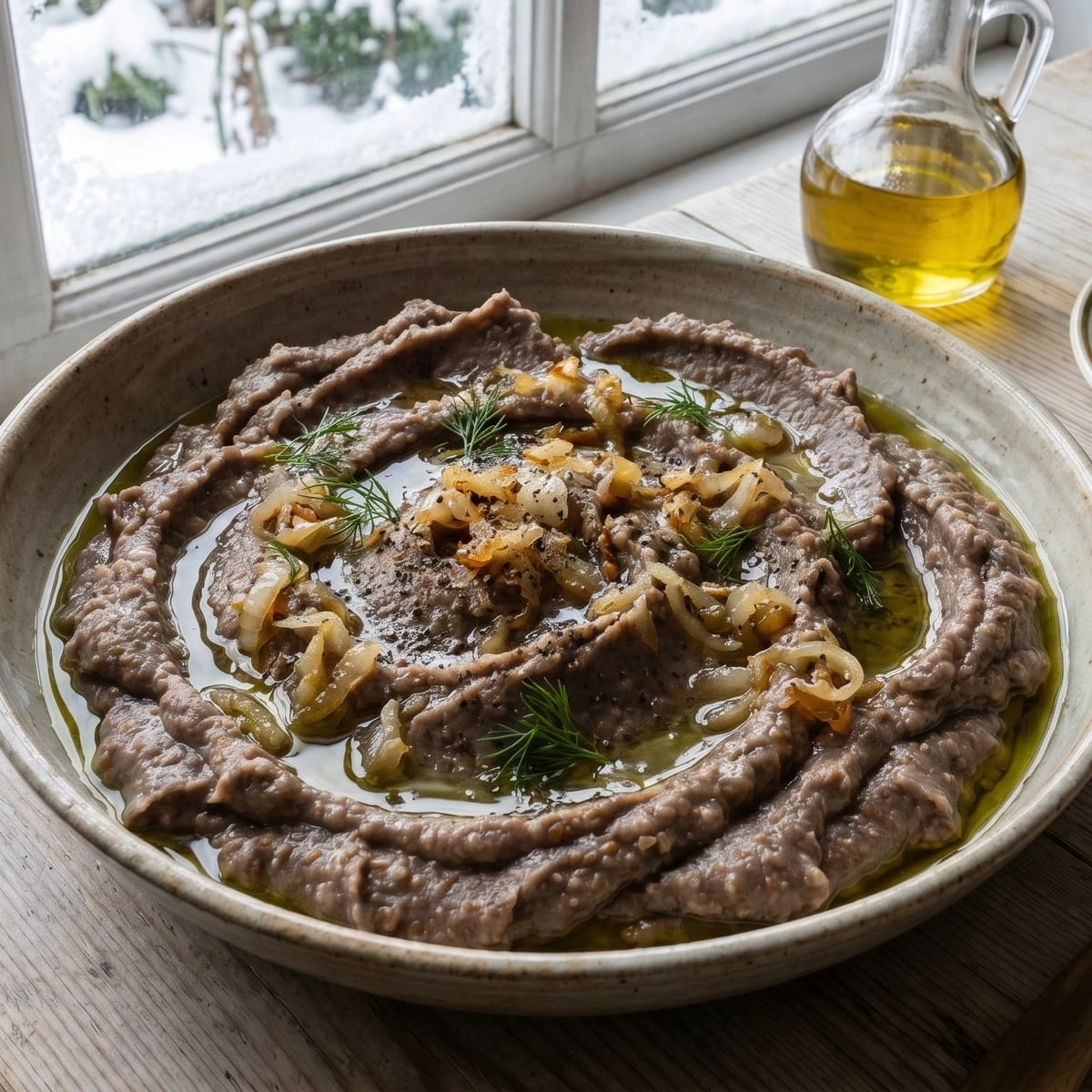 Lemishka (лемішка, steamed buckwheat-flour porridge)