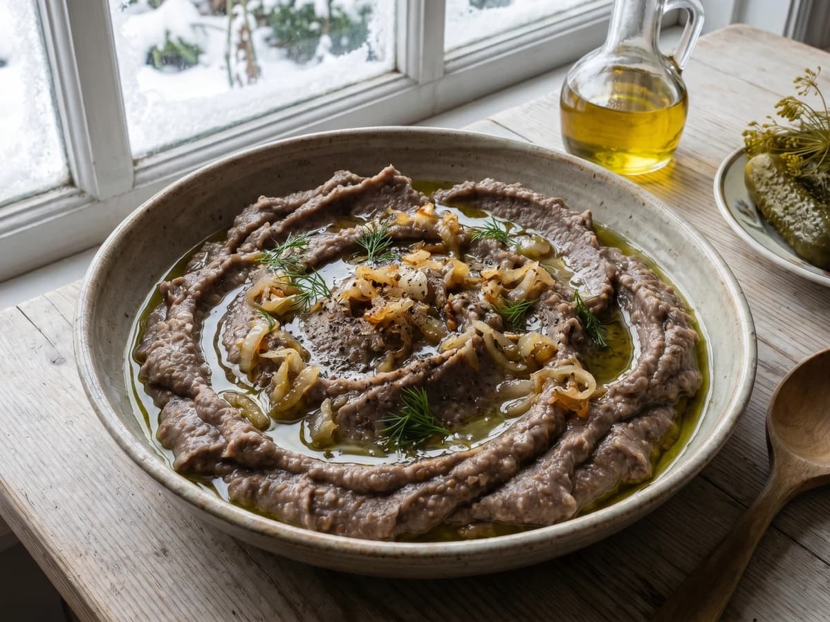 Lemishka (лемішка, steamed buckwheat-flour porridge) - Chef Lesia