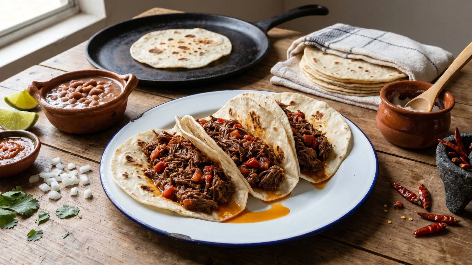 Tacos de Machaca Sonorense