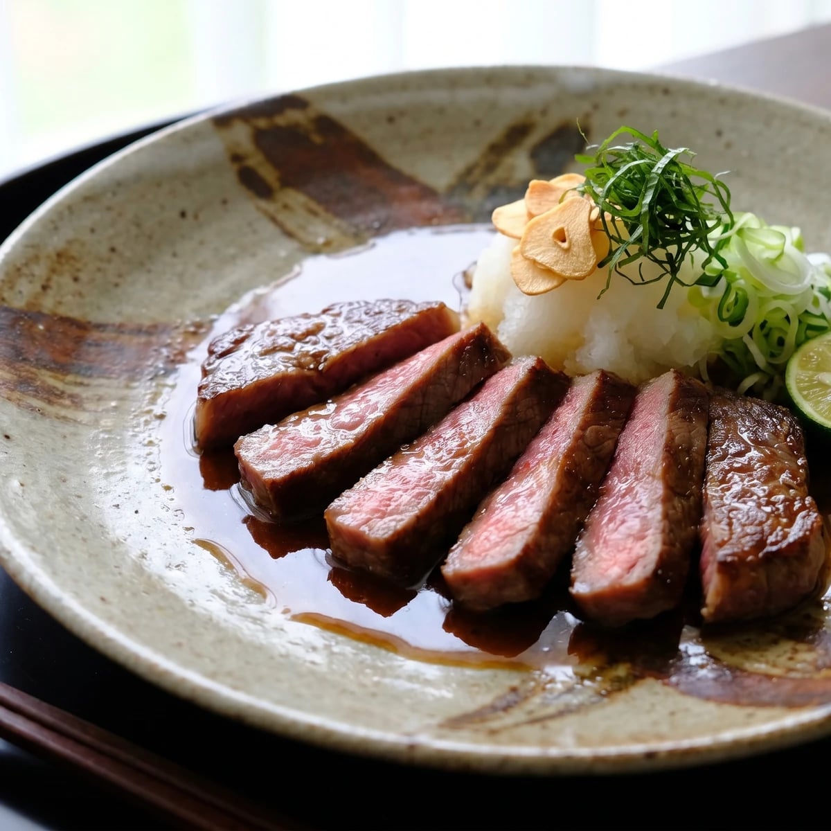 Wafū Sutēki (和風ステーキ, Japanese-style steak)