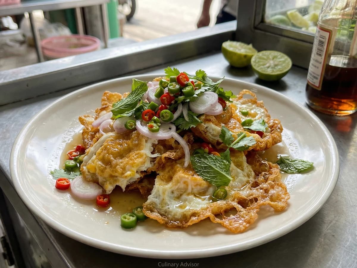 Fried Egg Salad (Yam Khai Dao) - Chef Fai