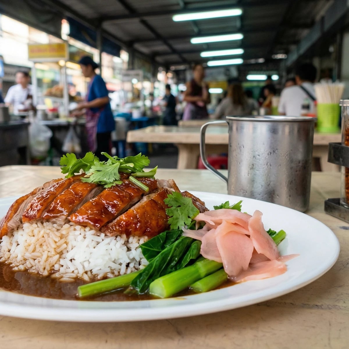 Roast Duck Over Rice (Khao Na Ped)