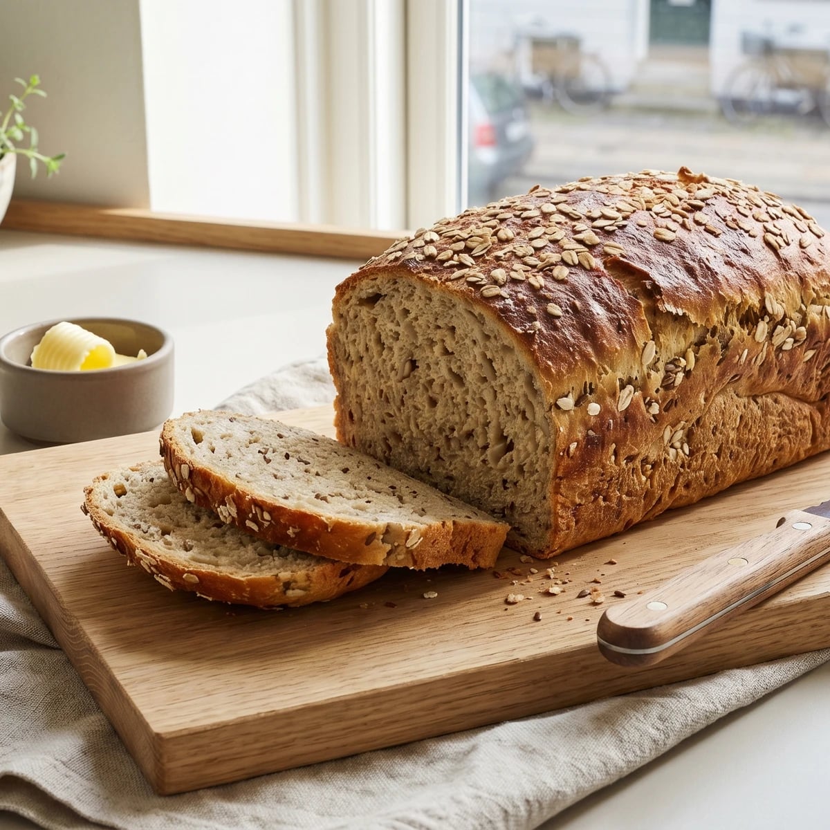 Trekornbrod (Danish Three-Grain Bread)