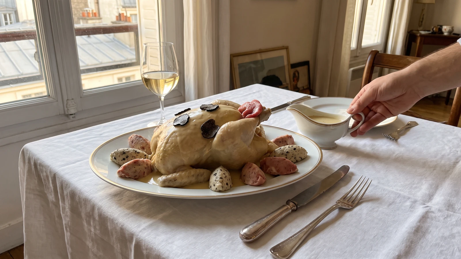Poularde à la Parisienne