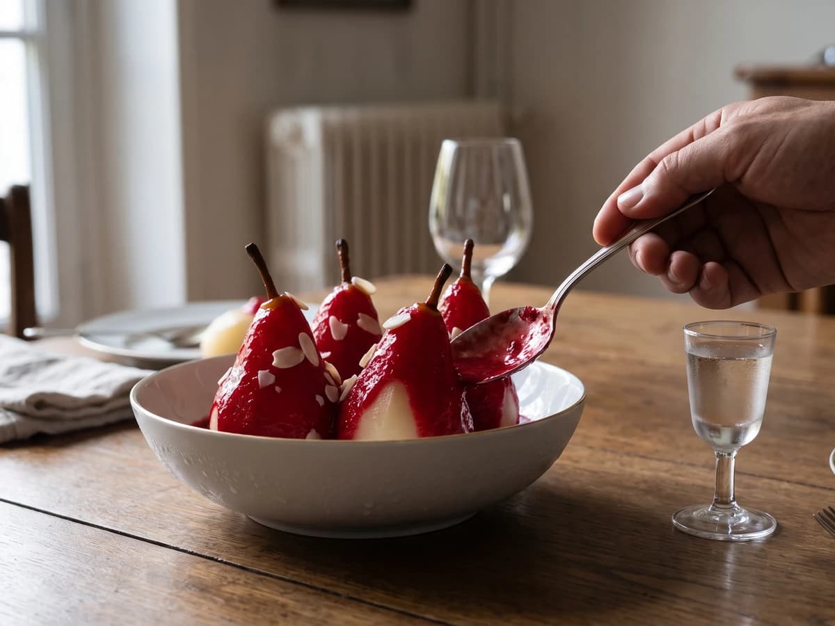 Poires Cardinal - Chef Juliette