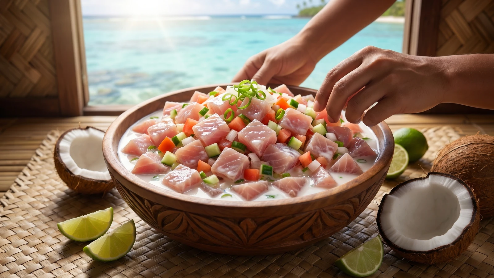 Oka Iʻa (Sāmoan Raw Fish in Coconut Cream)