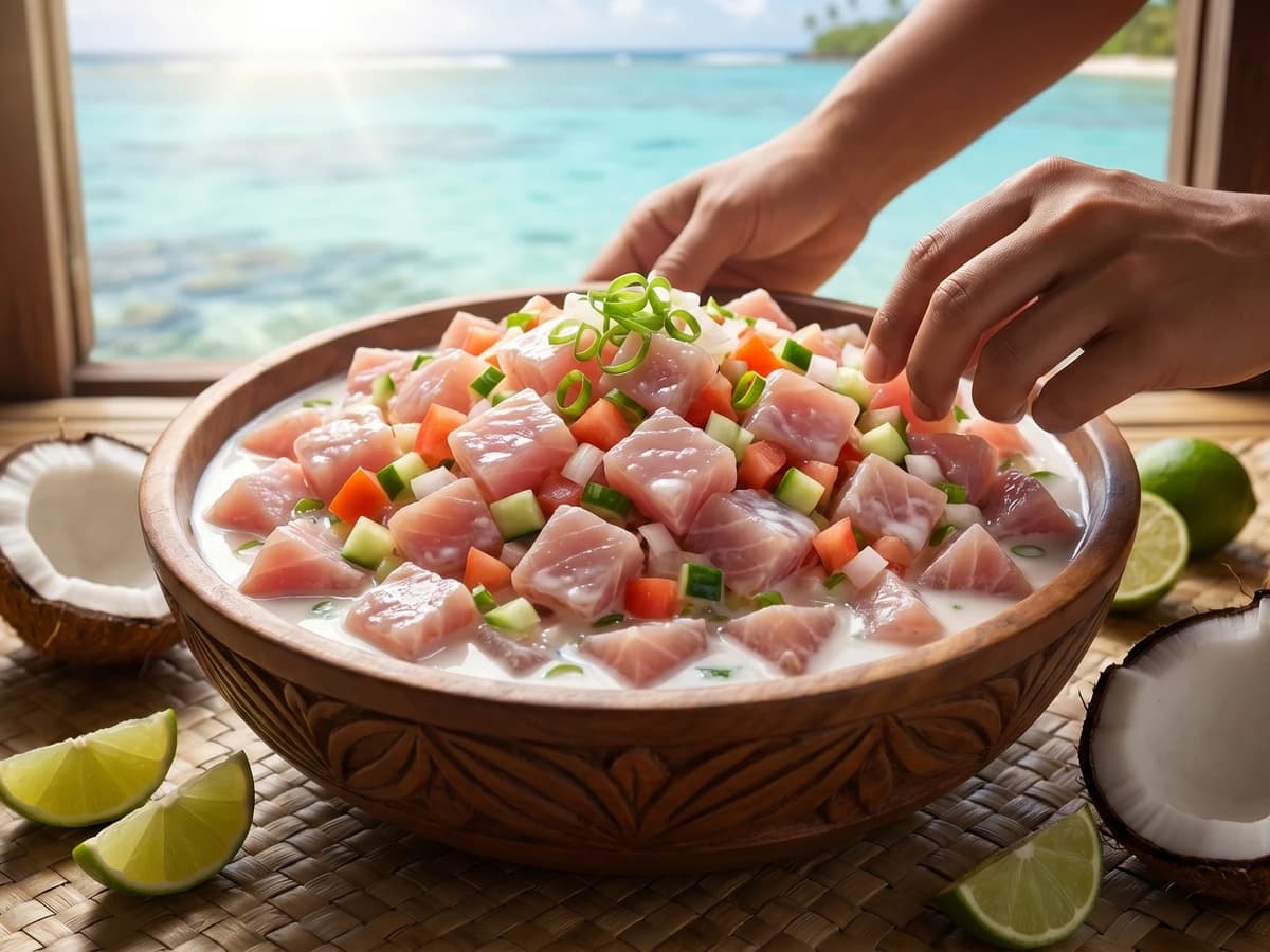 Oka Iʻa (Sāmoan Raw Fish in Coconut Cream) - Chef Makoa