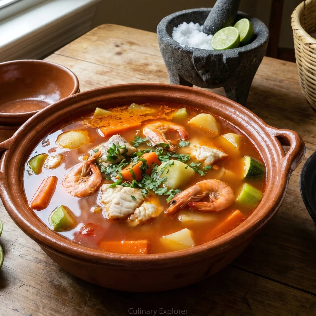 Veracruz Fish and Shrimp Caldo