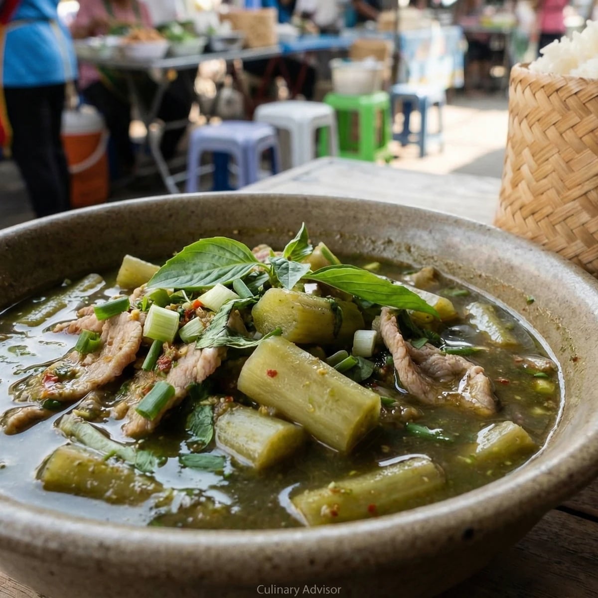 Isan Taro Stem Curry (Gaeng Bon / แกงบอน)