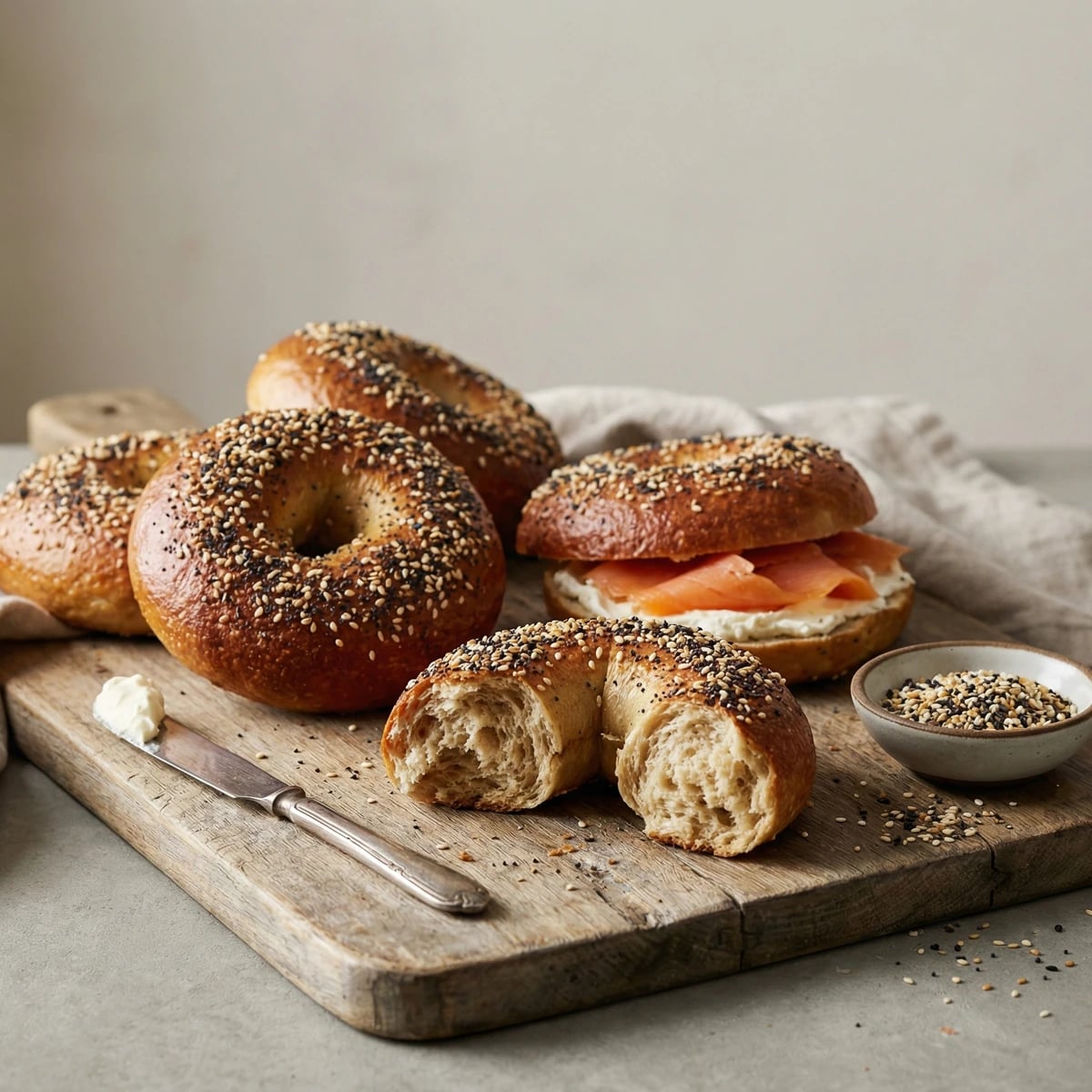 Sourdough Bagels
