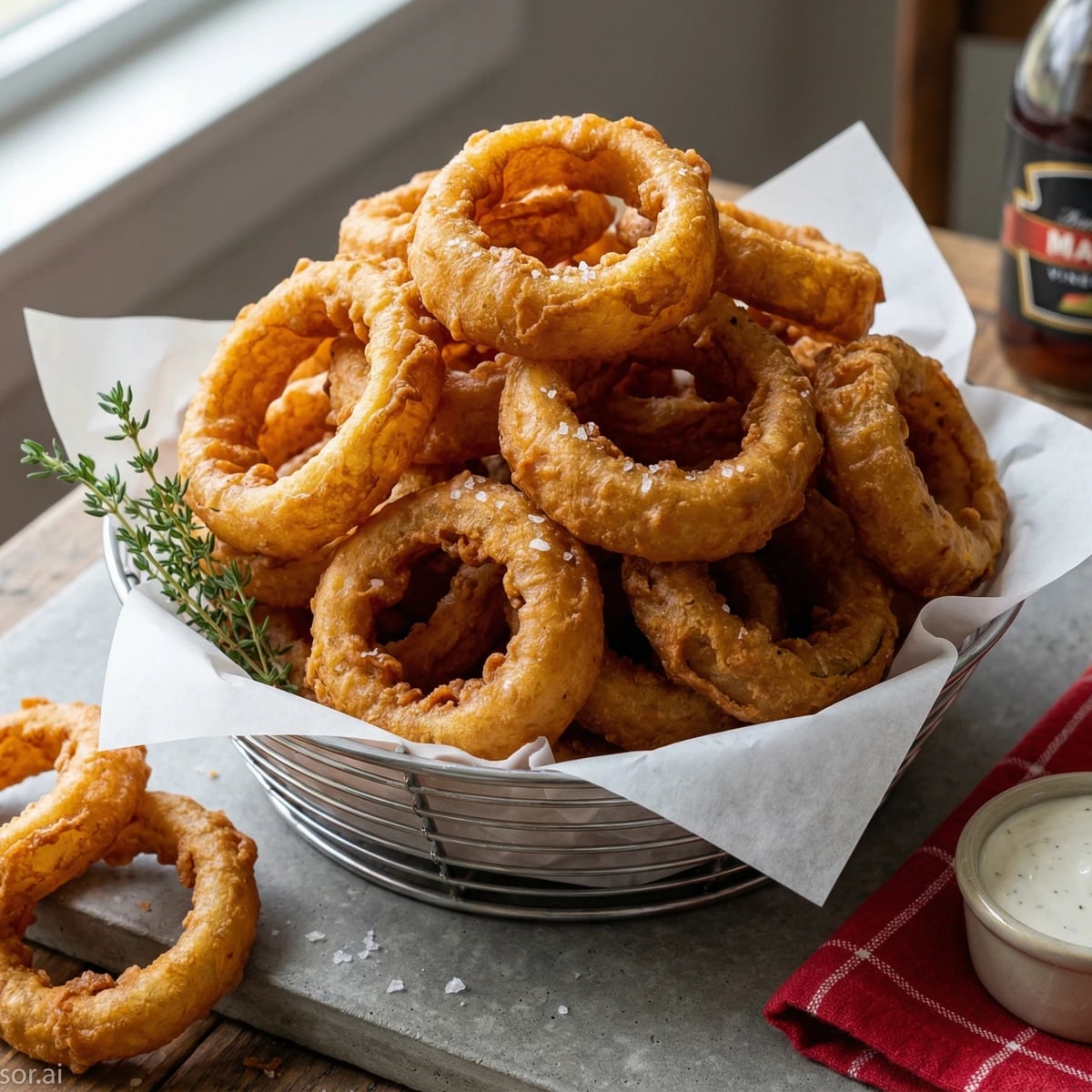 Crispy Beer-Battered Onion Rings