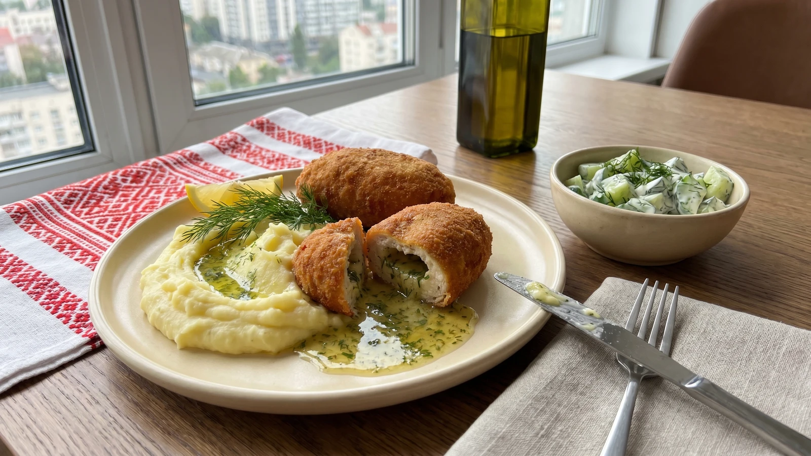 Kotleta po-Kyivsky (котлета по-київськи, Chicken Kyiv)