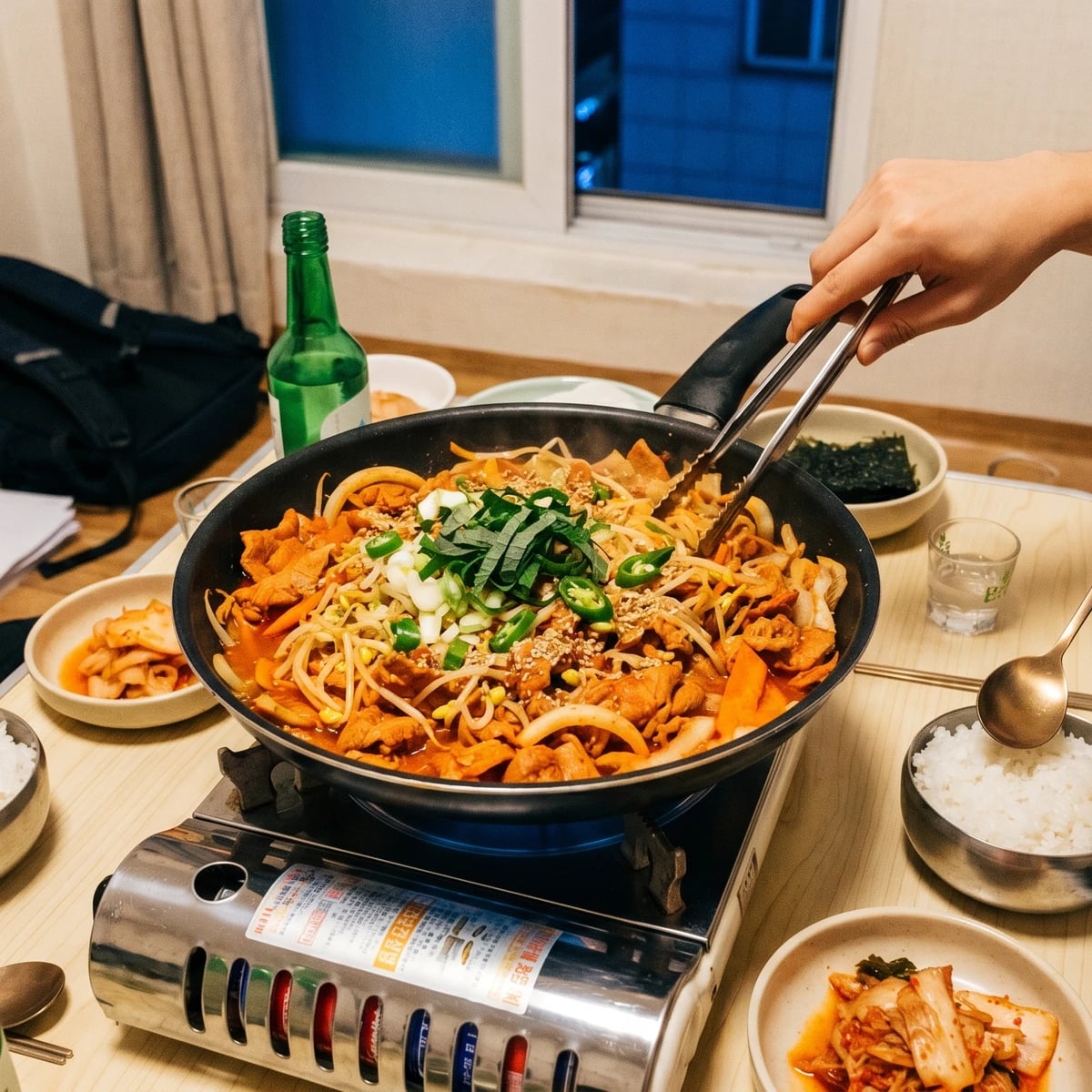 Kongnamul-bulgogi (Pork and Bean Sprout Stir-Fry)