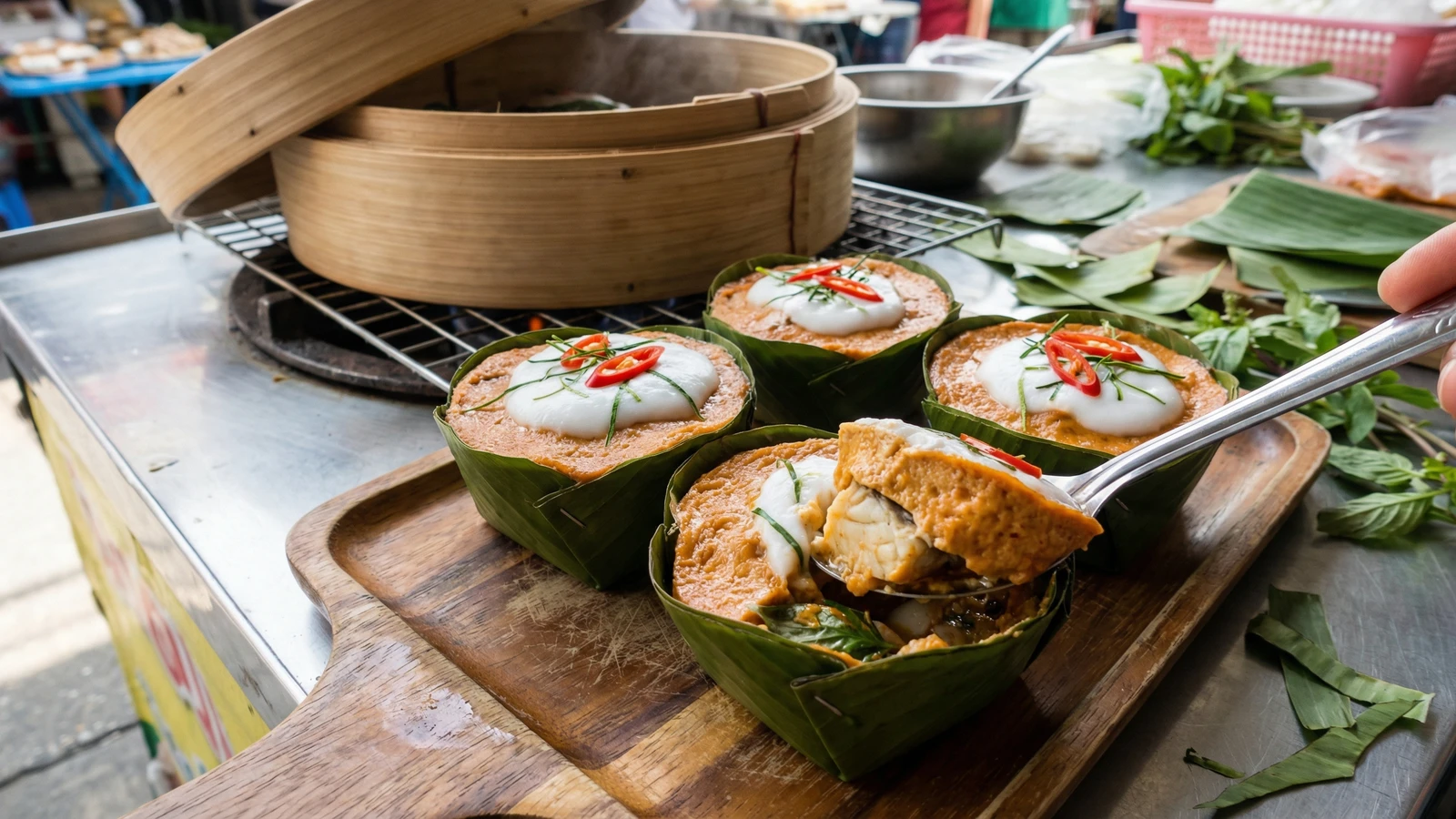 Steamed Fish Curry Custard (Hor Mok Pla)