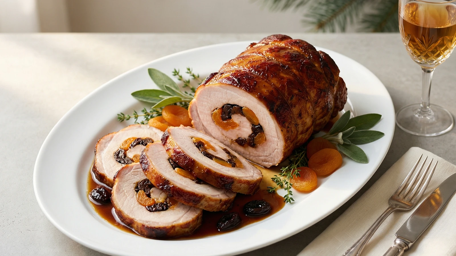 Stuffed Pork Loin with Dried Fruit