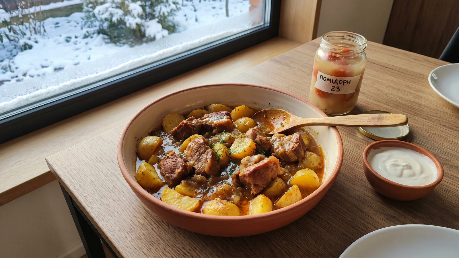 Pechenia po-Domashniomu (печеня по-домашньому, home-style pork roast)