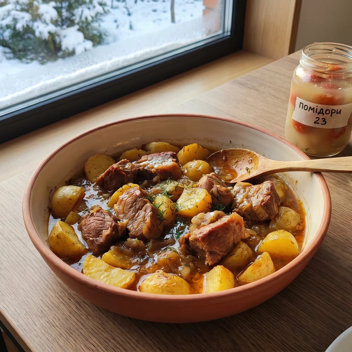 Pechenia po-Domashniomu (печеня по-домашньому, home-style pork roast)