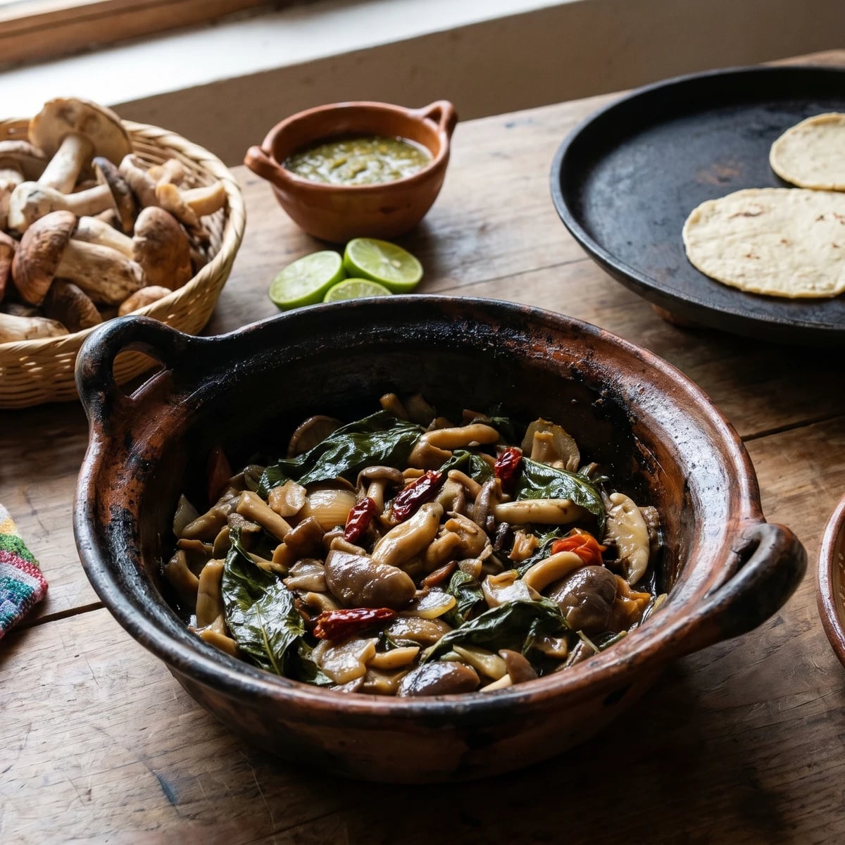 Chiapas Wild Mushrooms with Hoja Santa