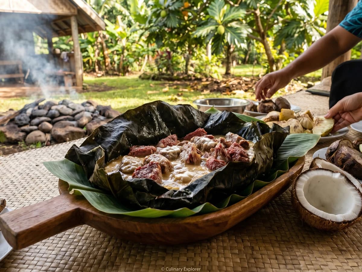 Luau Pisupo (Sāmoan Corned-Beef Taro-Leaf Parcel) - Chef Makoa