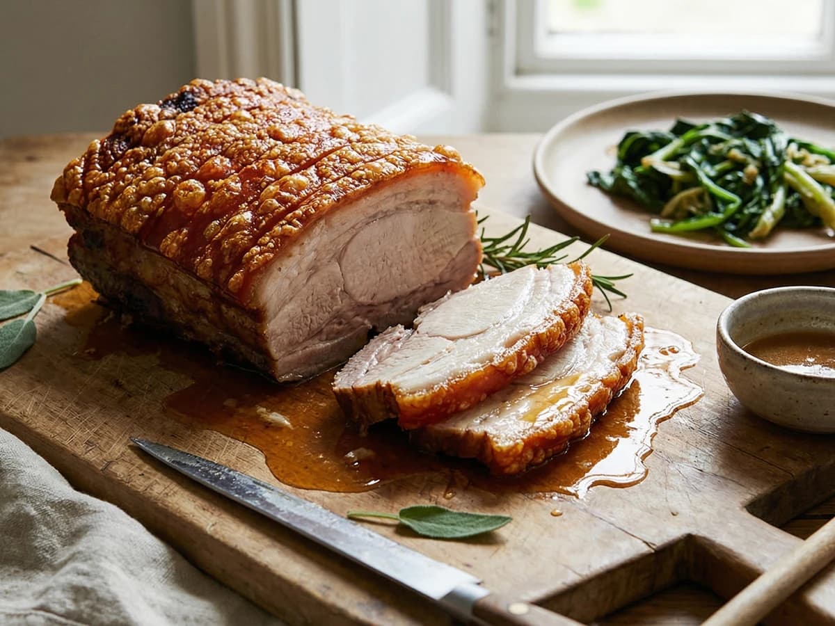 Slow-Roast Pork Belly with Crackling - Chef Thomas