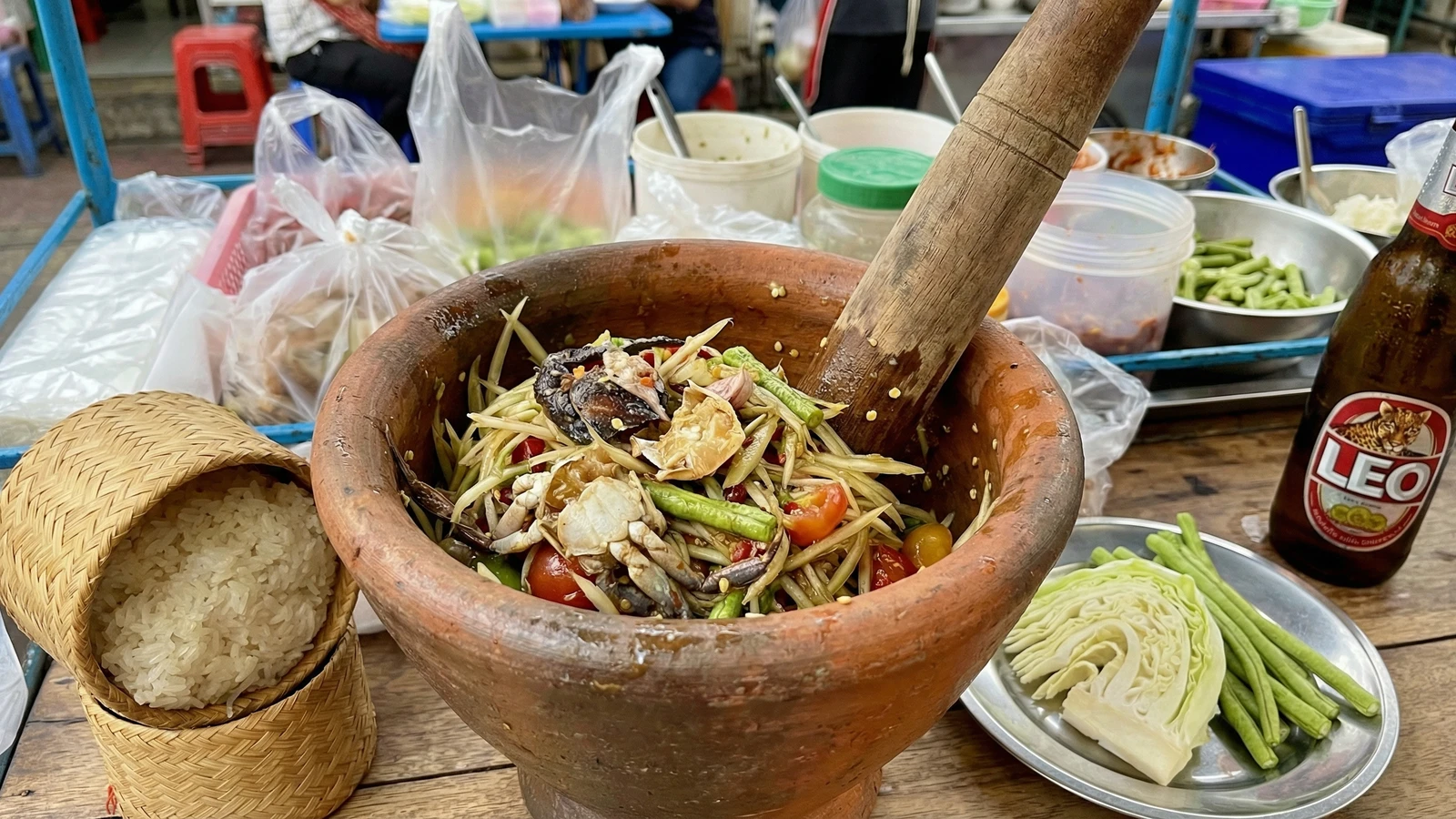 Crab & Fermented Fish Som Tam (Som Tam Poo Pla Ra)