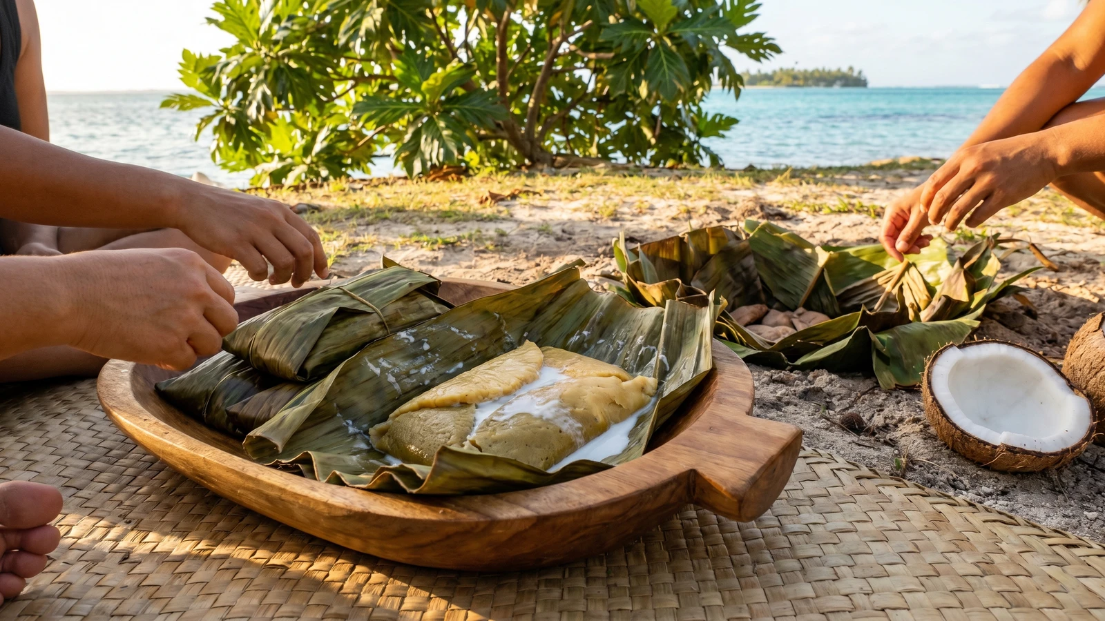 Mahi (Tahitian Fermented ʻUru Breadfruit with Coconut Cream)