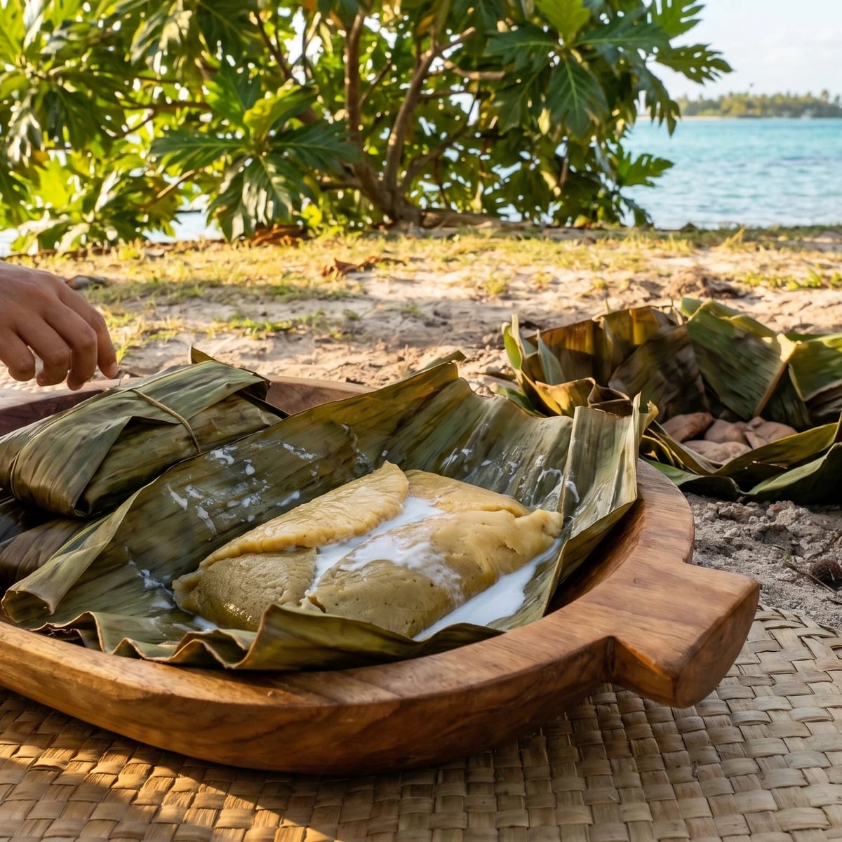 Mahi (Tahitian Fermented ʻUru Breadfruit with Coconut Cream)