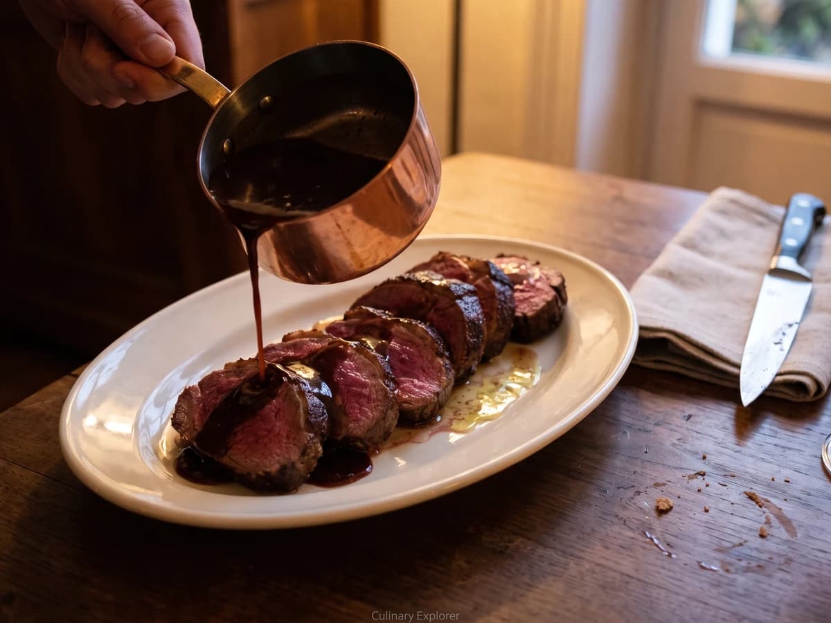Selle de Chevreuil avec Sauces Diverses - Chef Juliette