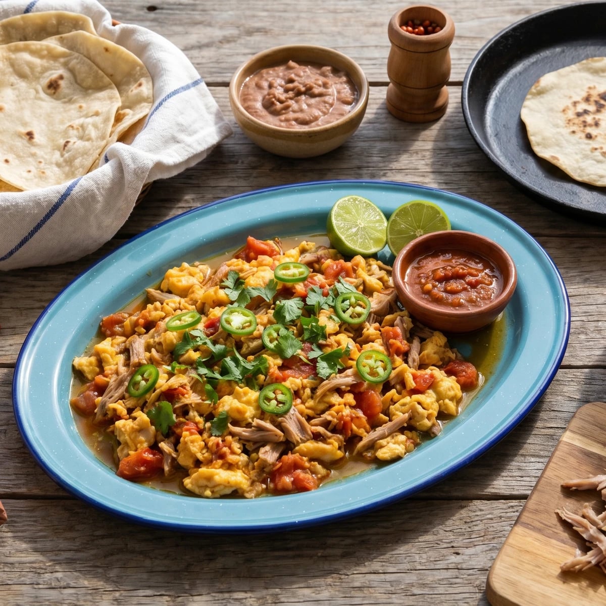 Machaca de Mantarraya con Huevo Sudcaliforniana