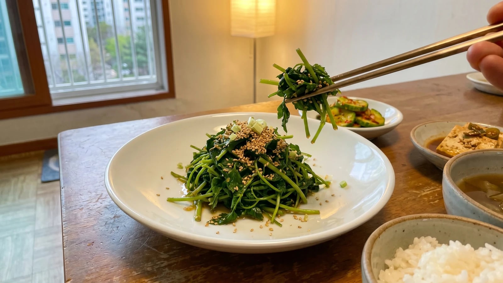 Cham-namul (Seasoned Korean Wild Parsley)