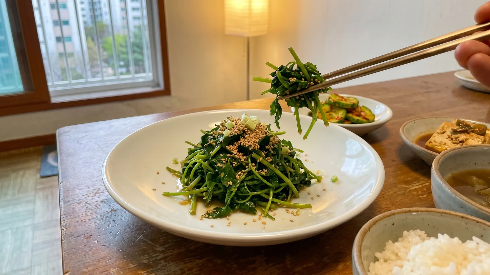 Cham-namul (Seasoned Korean Wild Parsley)