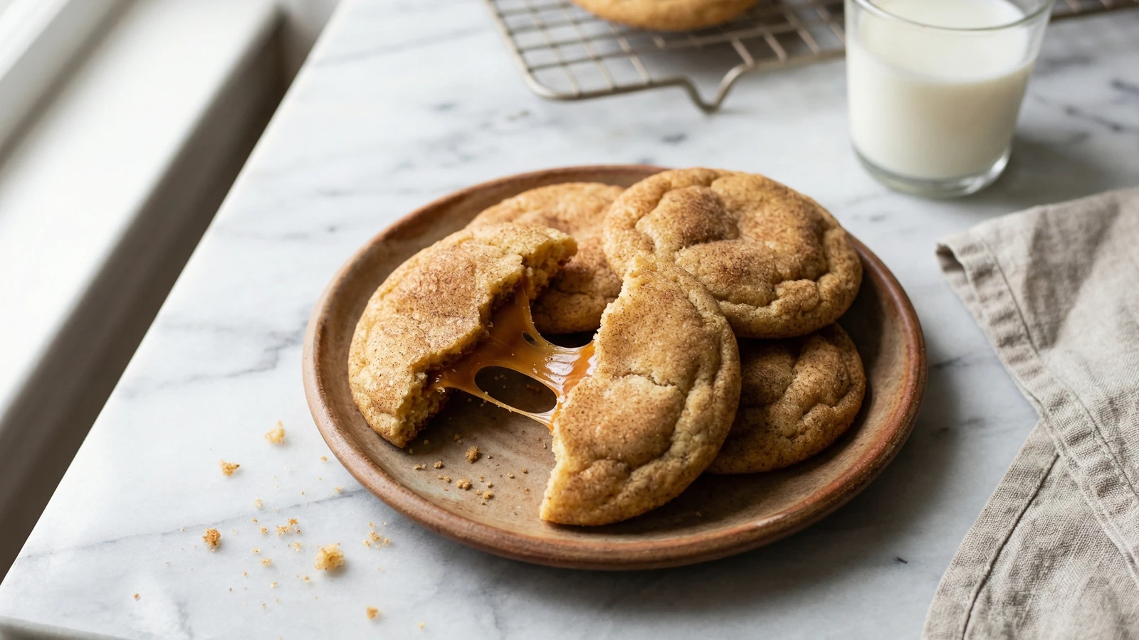 Caramel-Stuffed Snickerdoodles